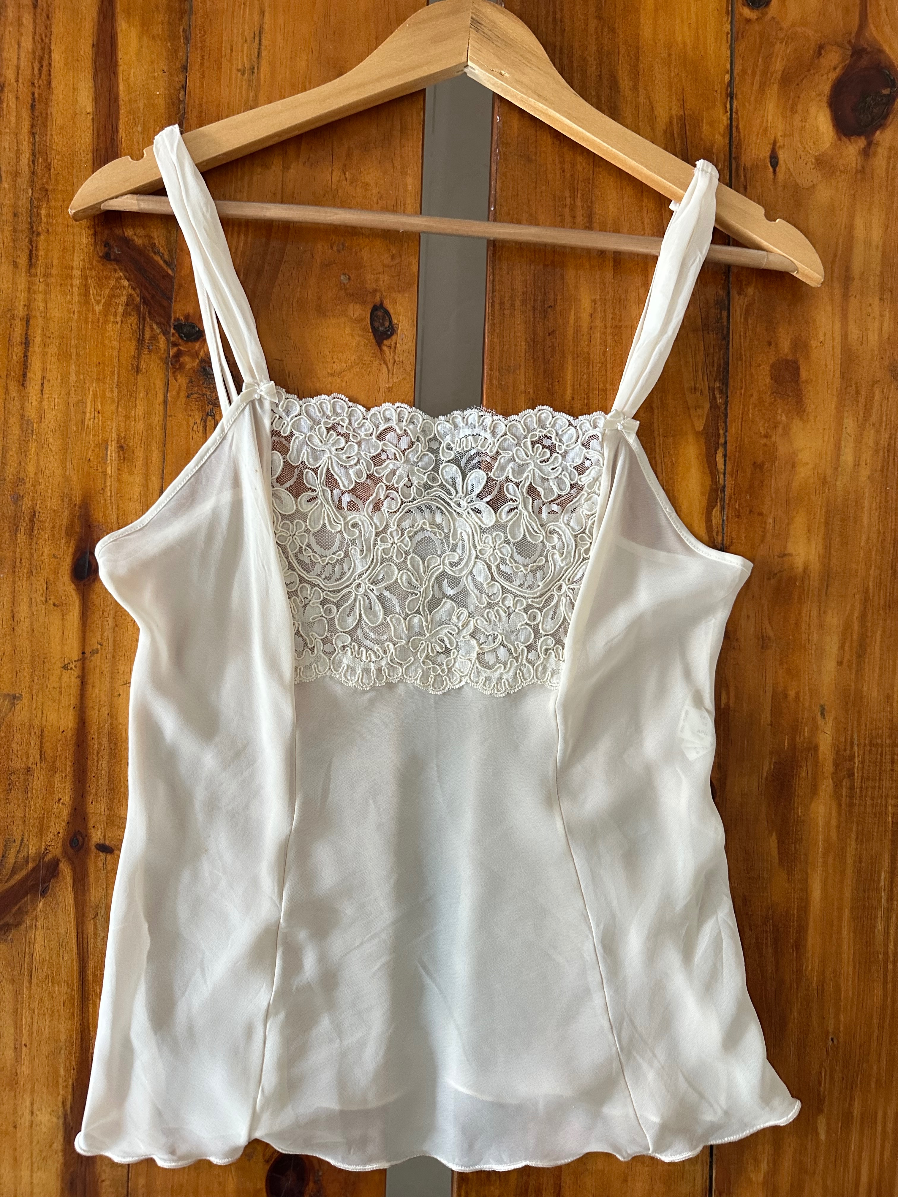 Chiffon lace cami